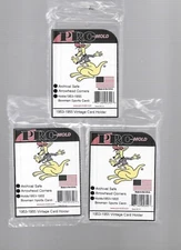 3 PRO MOLD 1953-1955  PC53 1-SCREW SCREWDOWN Vintage CARD HOLDERS UV PROTECTION