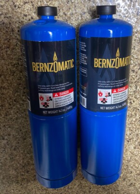 Bernzomatic 14.1 oz Standard Propane Fuel Cylinder, 2 Pack Ships FREE