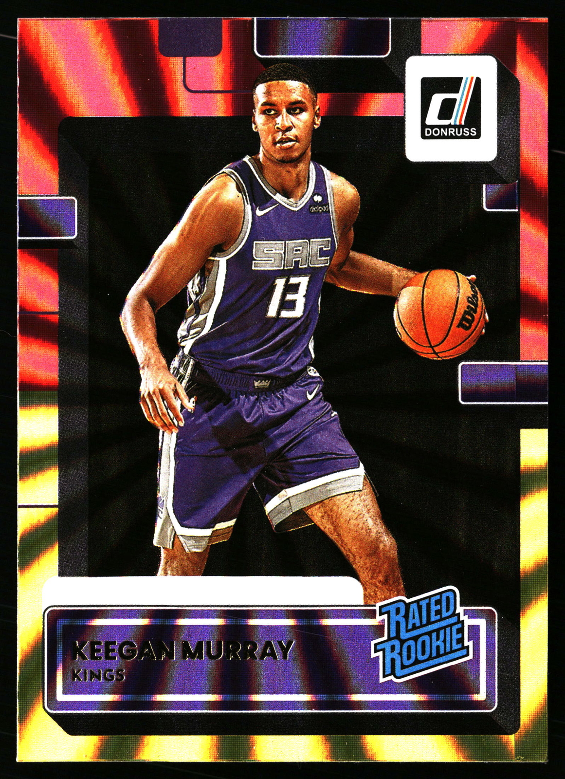 2022-23 Donruss Keegan Murray Holo Laser Red & Gold #204 RC