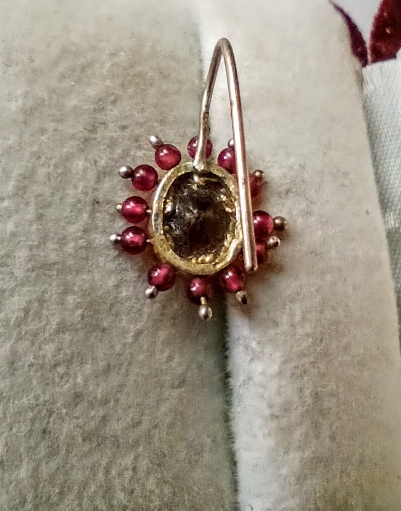 STERLING  SILVER  DESIGNER   "RUBY RED  RAYS"  Vi… - image 5