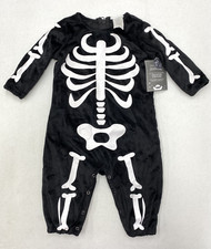 Pottery Barn Kids Baby Glow In The Dark Halloween Skeleton Costume 2T Black 77