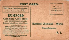 Rumford Complete Cook Book Order Form, Rumford Chemical Works, Providence, RI