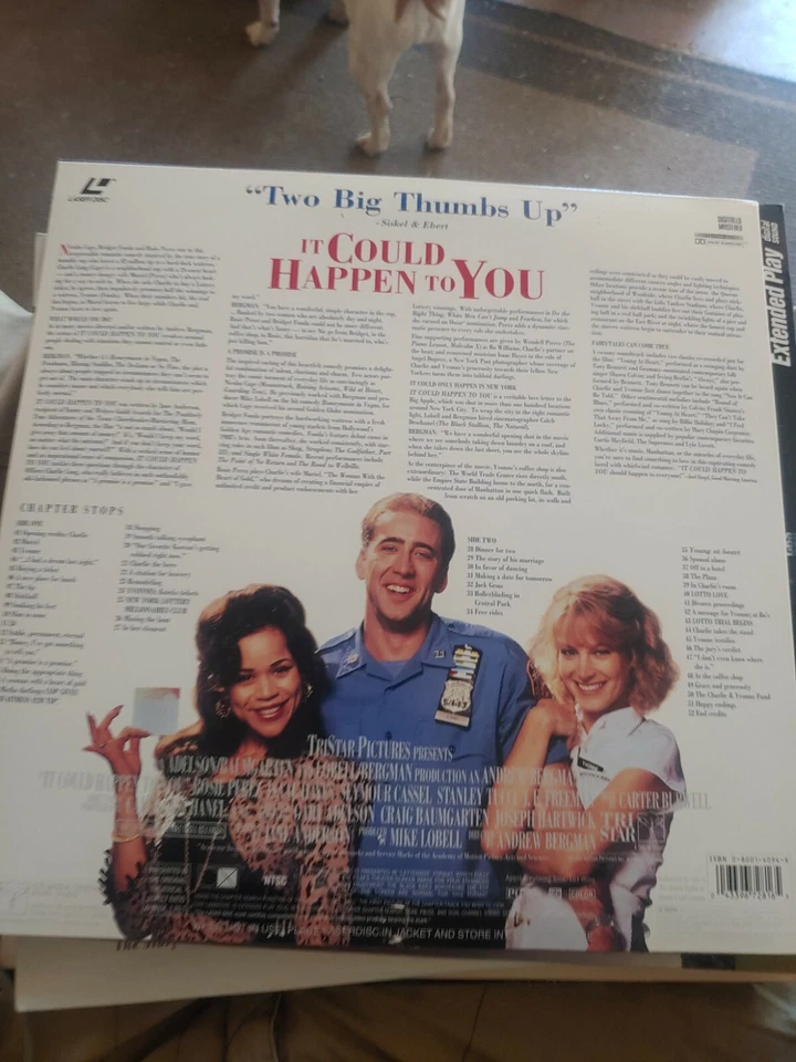 Роскошный широкоэкранный лазерный диск с фильмом It Could Happen To You Николас Кейдж 1994 очень хорошее состояние - Изображение 2 из 3
