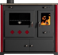 Poêle à bois Practik lux Eco, plaque supérieure en fonte conduit gauche 9,5 KW