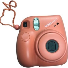 Fujifilm Instax Mini 7 Plus Instant Color Film 86mmx54mm Bag Case Pink Untested