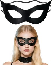 Halloween Cat Woman Mask Costume Accessories Black Cat Eye Mask for Cosplay