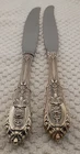 2 Wallace Sterling Rose Point Place Knives