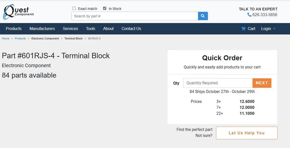 Set of 2 - Kulka 601RJS-4, KULKA Terminal Strip 4 Pin Jumper - New Foto 4 de 4