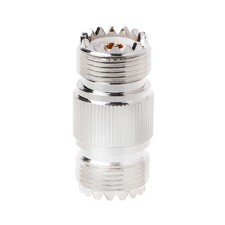 UHF PL-259 SO-239 Female To UHF Female Jack RF Straight Connector Adapter Nickel