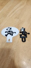 Felix The Cat License Plate Toppers Lot Of 2 Very Nice. Felix The Cat License Plate Toppers Lot Of 2 Very Nice.