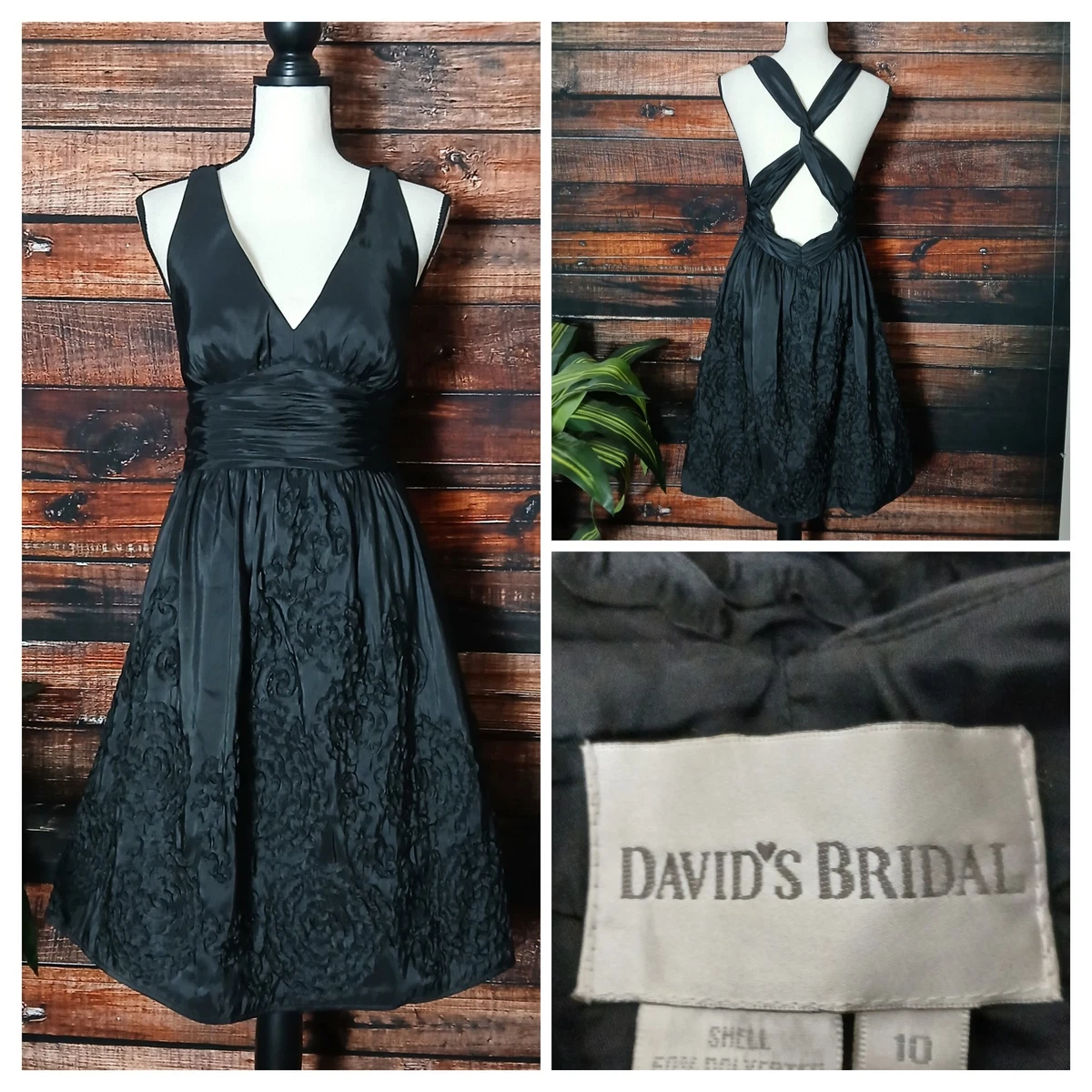 princess polly baby blue dress Davids Bridal Black Wedding Dress main image 1