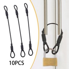 10 St&uuml;ck Edelstahl-Drahtseil-Fangriemen f&uuml;r Vorh&auml;ngeschl&ouml;sser,