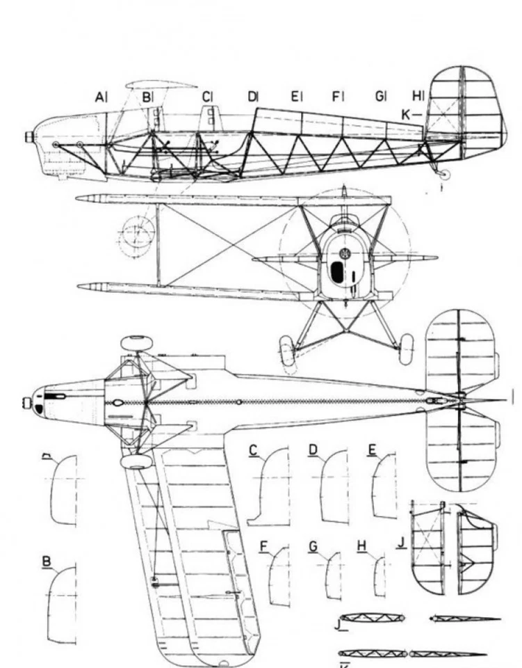 Bucker Jungmann Biplane By Carl Goldberg RC Airplane Short Kit + PDF Plan - Image 2 of 4