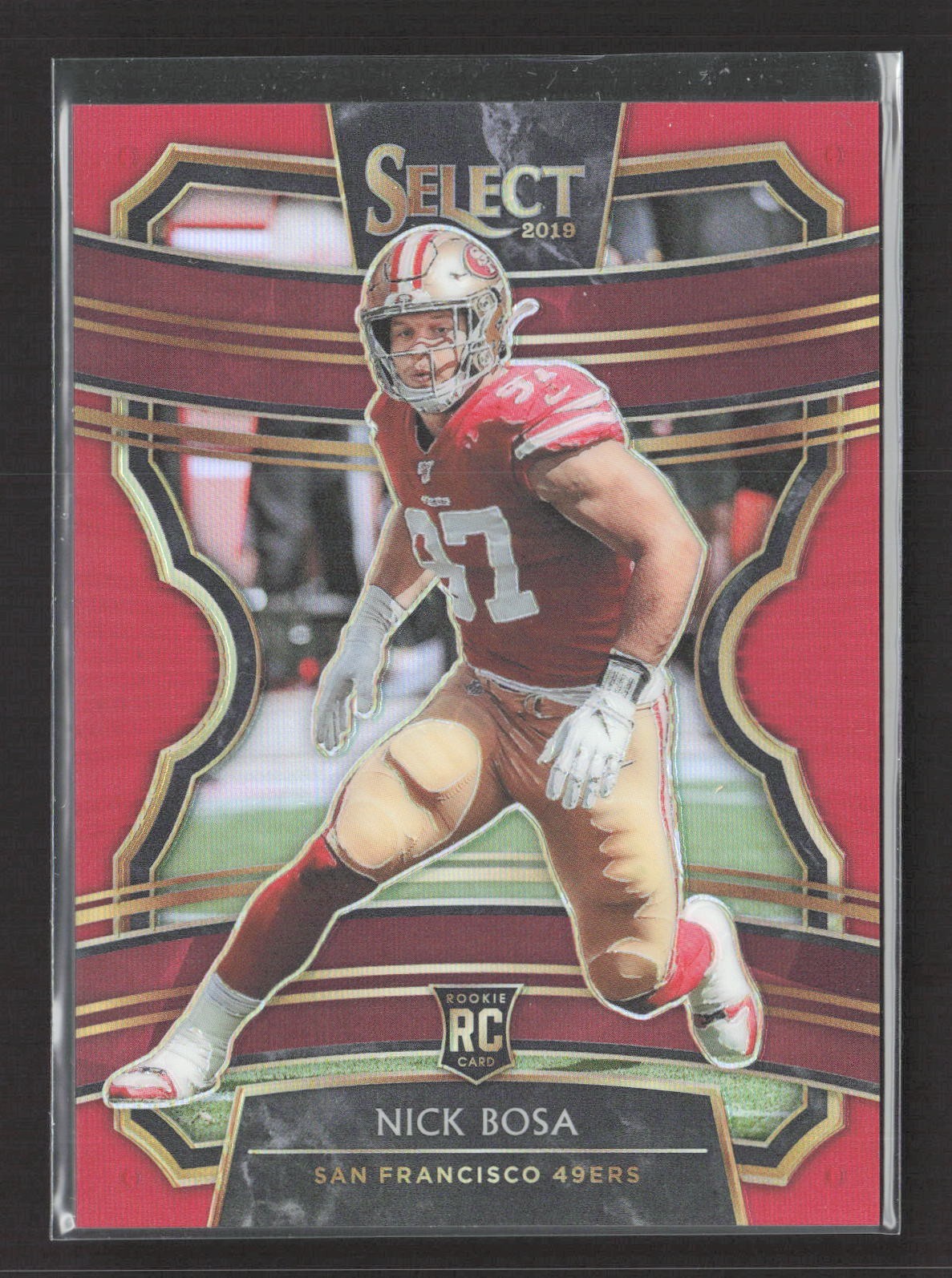 2019 Panini Select - Concourse Nick Bosa #48 Red Prizm /99 (RC)