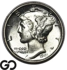 1941 Mercury Dime Full Split Bands Gem BU+