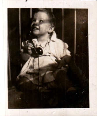 Vintage 1945 Child Photograph Sepia Portrait USA Antique Collectible
