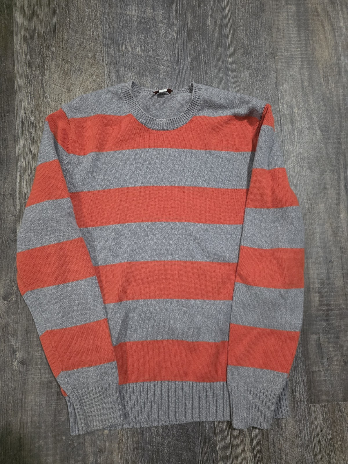 Gap Orange and Gray Striped Sweater Women's Size Medium