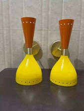 Pair of 2 Mid Century Wall Sconce, Wall Light Lamp Stilnovo Handmade Brass Moder