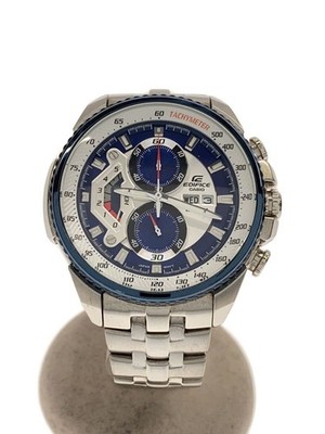 CASIO EF-558 EDIFICE Navy Dial Quartz Watch Excellent JAPAN