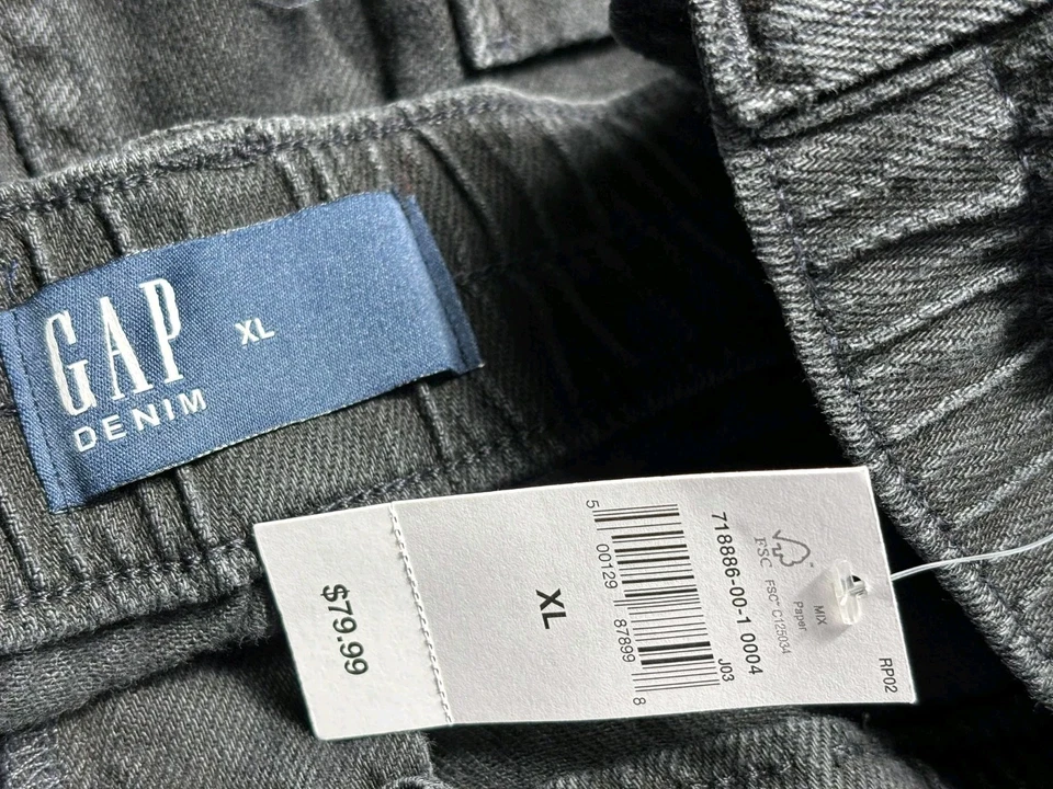 Gap Utility Jogger Pants Womens Size XL Black Denim High Rise NEW - Image 3 of 4