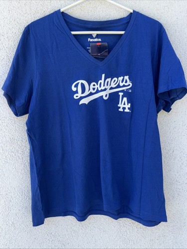 Fanatics Los Angeles Dodgers Damen V-Ausschnitt 2X T-Shirt Neu mit Etikett - Bild 1 von 6