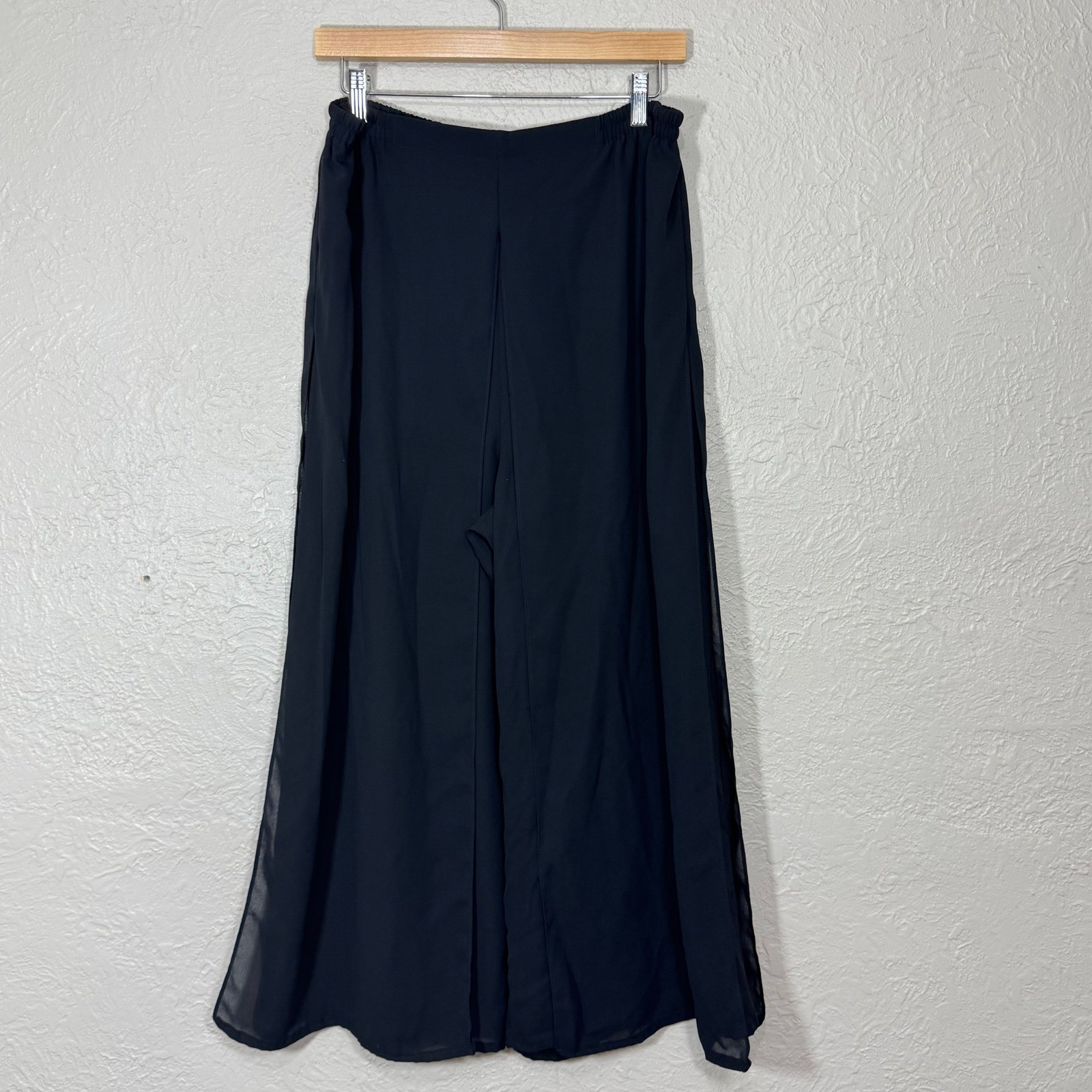 Vtg 90s Sheer Wide Leg Pants 14 USA Whimsigoth Witchy Fairy Layer Adriana Papell