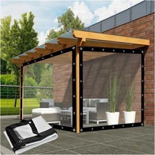 Clear Plastic Tarp 8x10ft Weather Resistant Pergola Side 8X10FT(2.5X3M)