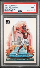 2024 PANINI DONRUSS DOWNTOWN! #16 JAYDEN DANIELS PSA 9