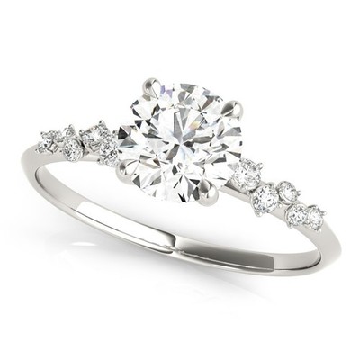 Luxus! 2,00 ct DE/VS Lab Grown Rundschliff Diamant Verlobungsring in Platin
