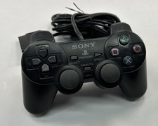 Official Sony PlayStation 2 PS2 DualShock 2 Wired Controller Black SCPH-10010