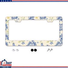 Floral Stainless Steel Metal License Plate Frame Watercolor Flowers 6.3x12.2 2 Floral Stainless Steel Metal License Plate Frame Watercolor Flowers 6.3x12.2 2