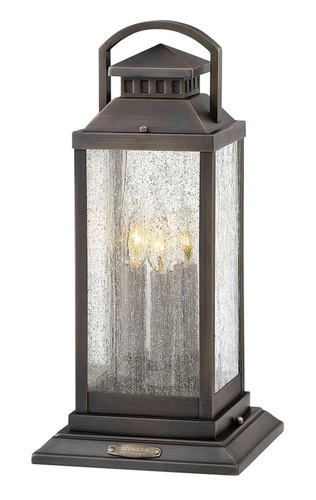 Hinkley Lighting 1187 Revere 120v 3 Light 20" Tall Heritage Pier - Blackened - Picture 1 of 7