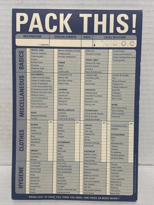 Knock Knock Pack This! Pad (Knock Knock Pad) by Knock Knock Packing List Helper
