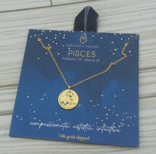 Beloved Inspired 14kt Gold Dipped Pisces Zodiac Constellation Necklace