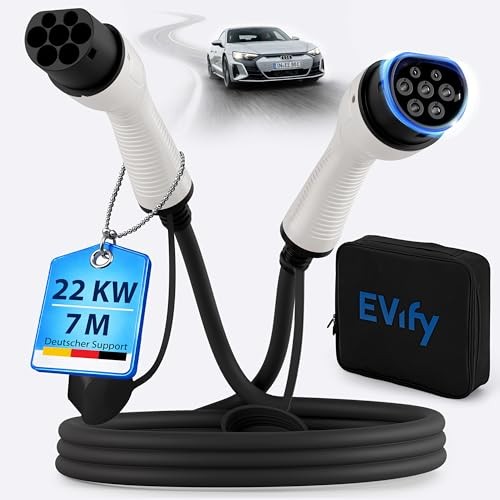 Cavo di Ricarica Tipo 22 Kw 7m 32A per Auto Elettrica e Ibrido con - Immagine 1