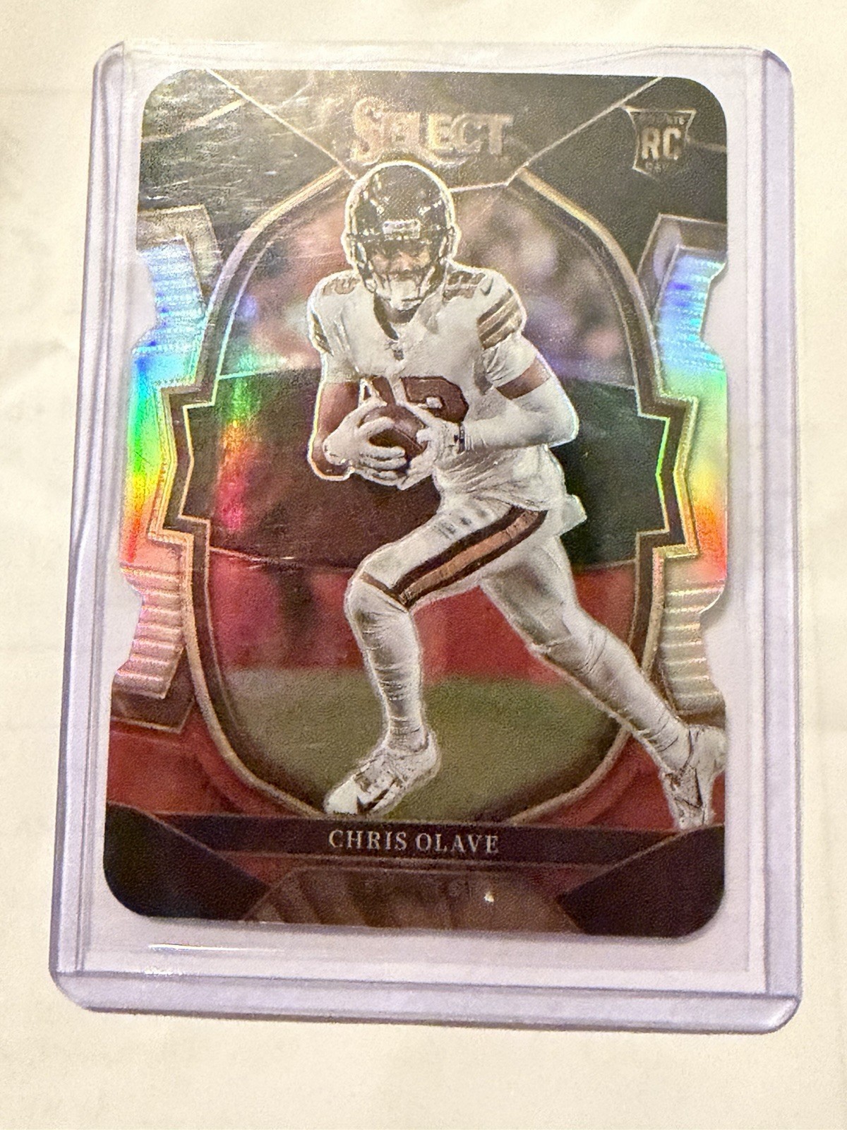 2022 Panini Select - Concourse Chris Olave #30 Black & Red Prizm Die-Cut (RC)