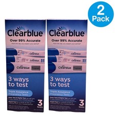 Clearblue Triple Assurance Pregnancy Test 6 Tests Total 2 Pack Exp 04/30/2027