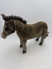 2010 Hansa Plush Donkey Finely Handcrafted 18" Posable Legs Orig. Tags  Booklet