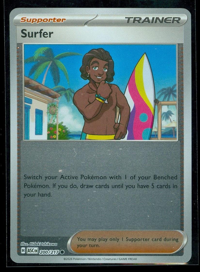 Pokemon SURFER 200/217 - Ascended Heroes - Rev Holo - MINT