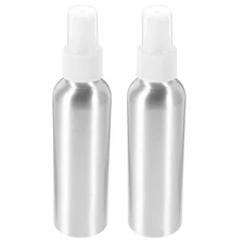 2 Pcs 120 ml Travel Refillable Aluminum Spray Bottle Perfume Atomizer
