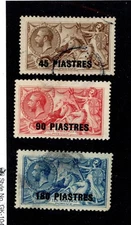 BRITISH OFFICES IN TURKEY--Set  Scott #62-#64