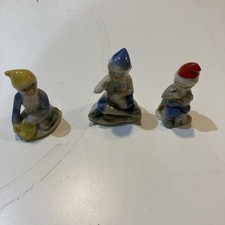 Wade, Ireland 3 Miniature Elves Lucky Leprechaun Fairy Folk Figures