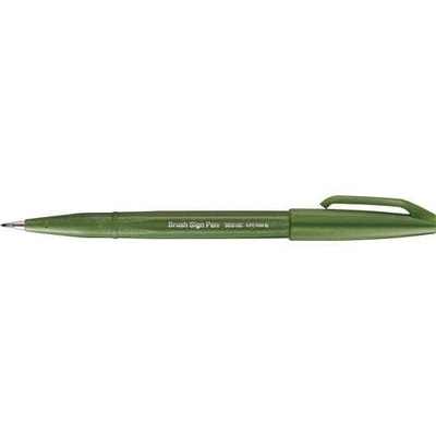 PentelArts Faserschreiber Brush Sign Pen SES 15, olivgrün 2 bis 60 Stk SPARE 68%
