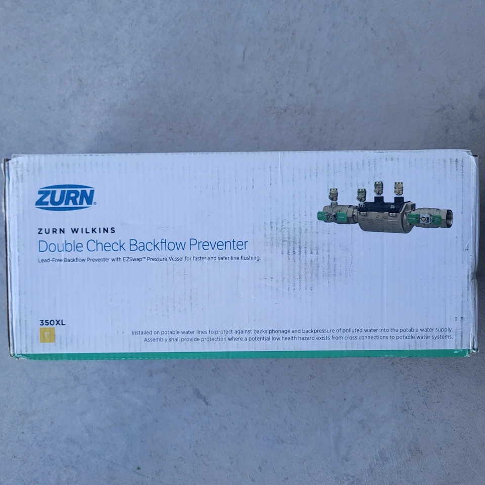 Zurn Wilkins 1-350XL 1 polegada válvula de retenção dupla conjunto de prevenção de refluxo - NOVO - Imagem 2 de 4