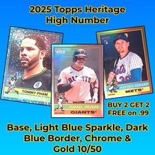 2025 Topps Heritage Base, Chrome, Sparkle, & Gold (#'s 501-700) - U PICK - NM-MT