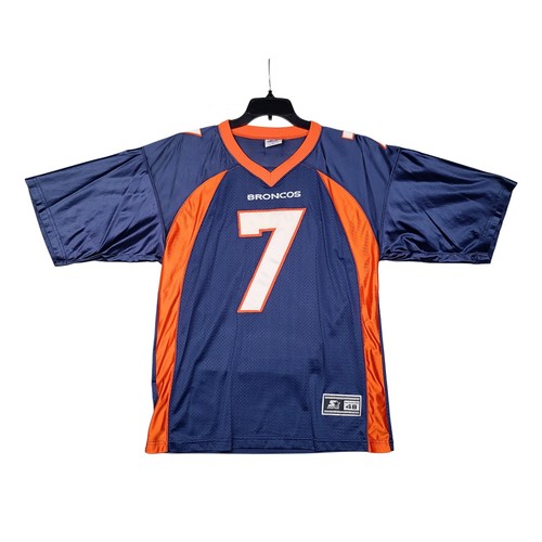 Vintage Starter 90s John Elway Denver Broncos NFL Blue Jersey Mens Lar