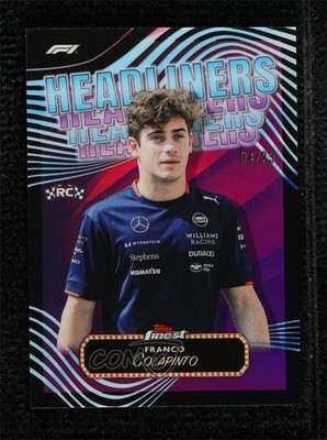 2024 Topps Finest Formula 1 Black Refractor 4/25 Franco Colapinto Rookie RC 0s2