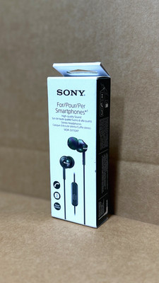 Sony Deep Bass Wired Earphones with Microphone - MDR-EX110AP - Metallic Black