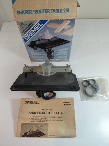 Dremel Model 231 Shaper/Router Table Attachment for Moto-Tool w/ Box & Manual