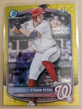 2025 Bowman Draft Chrome BDC-151 Ethan Petry Yellow REFRACTOR 75/75 Nationals